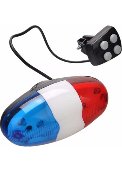 Bir Stil 6 LED Bisiklet Elektronik Hoparlör Taşınabilir Bisiklet Polis Ön Işık Uyarı Sireni Bisiklete Binme Elektrikli Korna Çan Dönüş Sinyali (Yurt Dışından)