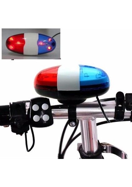 Bir Stil 6 LED Bisiklet Elektronik Hoparlör Taşınabilir Bisiklet Polis Ön Işık Uyarı Sireni Bisiklete Binme Elektrikli Korna Çan Dönüş Sinyali (Yurt Dışından) indirimleri