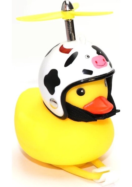 Kırmızı Alev Işık Stili Küçük Sarı Bisiklet Ördeği Bisiklet Zili Aydınlıknormal Airscrew Kask Binme Bisiklet Işıkları Horn Duck Ducky Dicycle Rüzgar Motoru (Yurt Dışından) modelleri