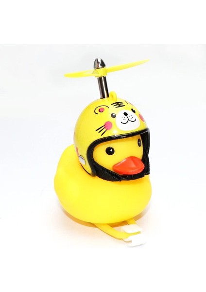 Kırmızı Alev Işık Stili Küçük Sarı Bisiklet Ördeği Bisiklet Zili Aydınlıknormal Airscrew Kask Binme Bisiklet Işıkları Horn Duck Ducky Dicycle Rüzgar Motoru (Yurt Dışından) fırsatları