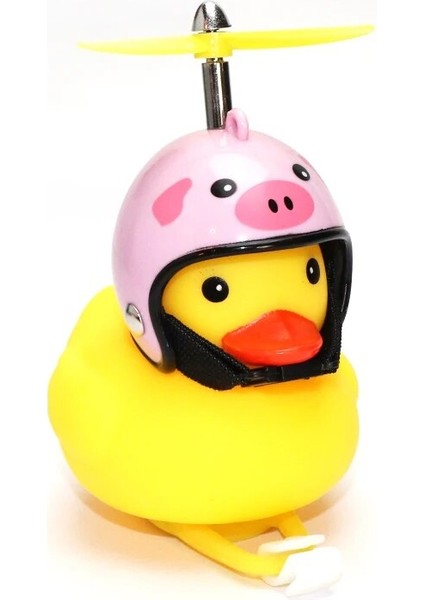 Kırmızı Alev Işık Stili Küçük Sarı Bisiklet Ördeği Bisiklet Zili Aydınlıknormal Airscrew Kask Binme Bisiklet Işıkları Horn Duck Ducky Dicycle Rüzgar Motoru (Yurt Dışından) indirimleri