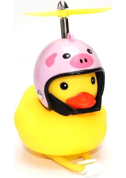 Kırmızı Alev Işık Stili Küçük Sarı Bisiklet Ördeği Bisiklet Zili Aydınlıknormal Airscrew Kask Binme Bisiklet Işıkları Horn Duck Ducky Dicycle Rüzgar Motoru (Yurt Dışından) indirimleri