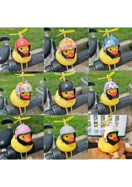 Rastgele Stil Kask Pervaneli Bisiklet Çan Ördek Kauçuk Sevimli Dekorasyon Bisiklet Için Motosiklet Oyuncak Ördek Bisiklet Işıkları Bisiklet Aksesuarları (Yurt Dışından)