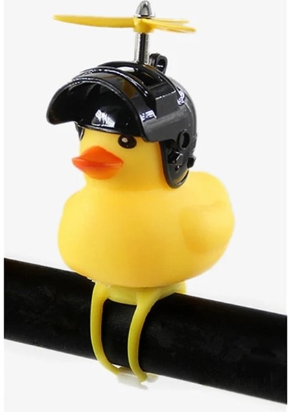 No.3 Tarzı Küçük Sarı Ördek Boynuzu Bisiklet Motor Işıkları Airscrew ile Bisiklet Çanı Kask Ördek Işıkları ile Küçük Sarı Ördek Bisiklet Kornası (Yurt Dışından) fırsatları