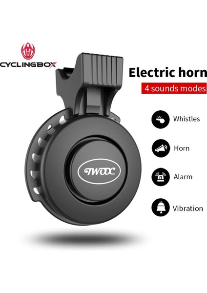 Siyah Stili Yükselt Ultralight Bisiklet Elektrikli Çan USB Şarjlı Mini Elektrikli Yüksek Desibel Su Geçirmez Bisiklet Kornası Renkli Bisiklet Aksesuarları (Yurt Dışından) fiyatları