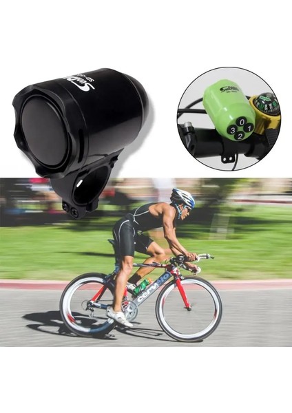 Beyaz Stil Sundıng 110 Db Bisiklet Çan Elektrikli Korna Alarmlı Süper Ses Scooter Mtb Bisiklet Güvenliği Hırsızlığa Karşı Alarm Yüksek Sesli (Yurt Dışından)