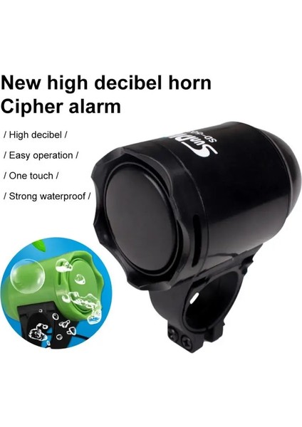 Beyaz Stil Sundıng 110 Db Bisiklet Çan Elektrikli Korna Alarmlı Süper Ses Scooter Mtb Bisiklet Güvenliği Hırsızlığa Karşı Alarm Yüksek Sesli (Yurt Dışından)