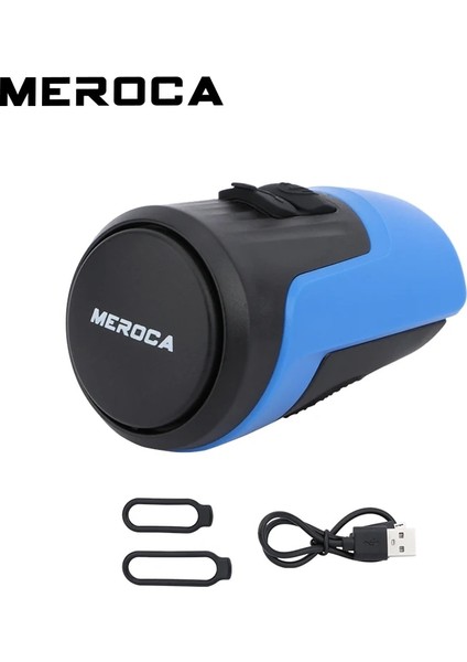 Mavi Stil Meroca Mtb Bisiklet Elektrikli Korna Yüksek 125DB Hacim 200MAH USB Şarj Hırsızlığa Karşı Bisiklet Çan (Yurt Dışından)