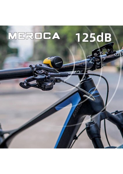 Mavi Stil Meroca Mtb Bisiklet Elektrikli Korna Yüksek 125DB Hacim 200MAH USB Şarj Hırsızlığa Karşı Bisiklet Çan (Yurt Dışından)
