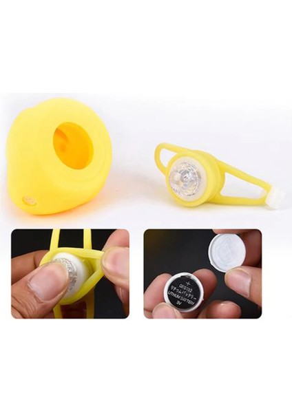 E Stili Sevimli Küçük Sarı Bisiklet Ördeği Bisiklet Çan Aydınlıknormal Airscrew Kask Ördek Ördek Ducky Dicycle Rüzgar Motoru Sürme Bisiklet Işıkları (Yurt Dışından) indirimleri