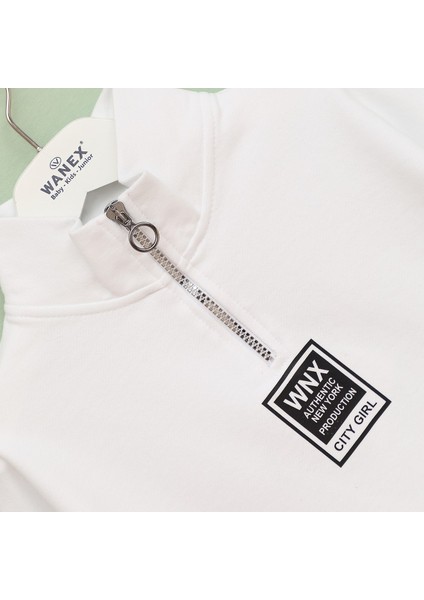 Erkek Çocuk Şardonlu Kapüşonlu Eşofman - 13036 - Beyaz fırsatları