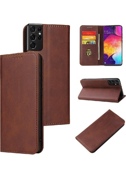 Samsung Galaxy S21 Ultra Tam Koruma Kart Tutucu Folio (Yurt Dışından)