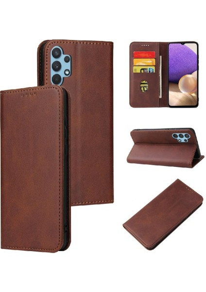 Samsung Galaxy A32 5g Için Kılıf Deri Folio Flip Case Tam Koruma (Yurt Dışından)
