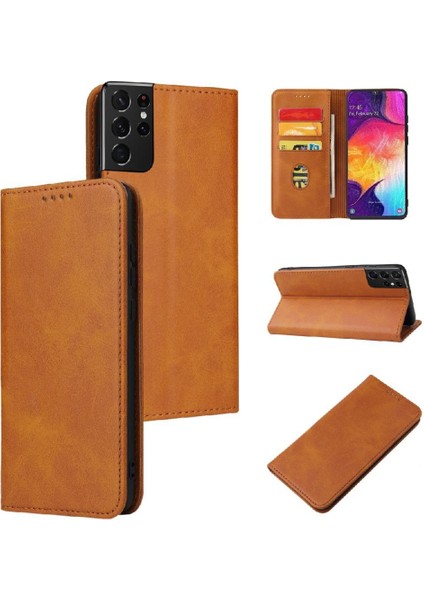 Samsung Galaxy S21 Ultra Tam Koruma Kart Tutucu Folio (Yurt Dışından)