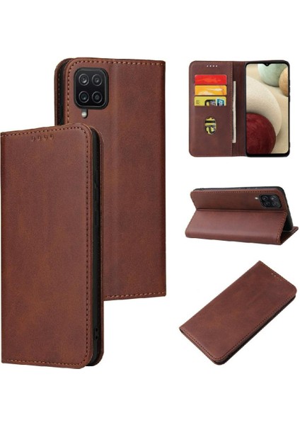 Samsung Galaxy A12 5G/M12 Kart Tutucu Kickstand Tam Folio (Yurt Dışından)