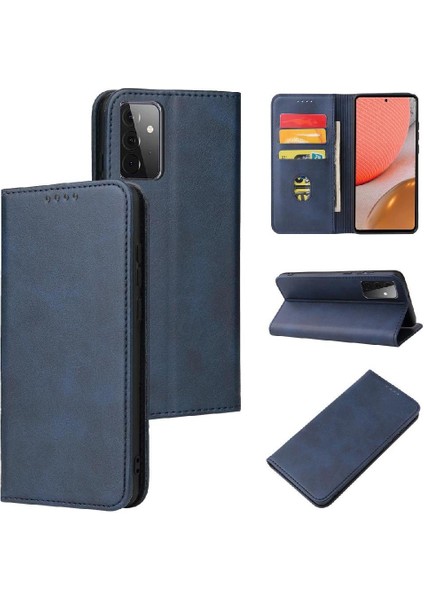 Samsung Galaxy A73 5g Tam Koruma Deri Folio Flip Case (Yurt Dışından)