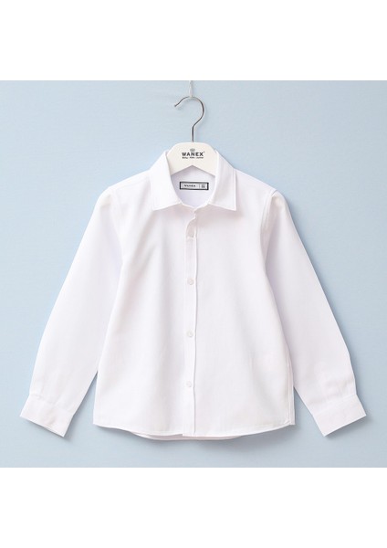 Erkek Çocuk Uzun Kol Gömlek - 15192 - Beyaz