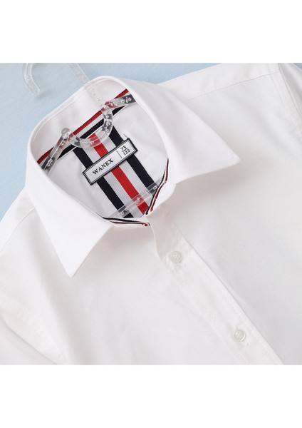 Erkek Çocuk Uzun Kol Beyaz Gömlek - 15152-1 - Beyaz fiyatları