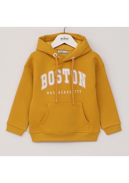 Erkek Çocuk Şardonlu Uzun Kol Sweatshirt - 16691 - Siyah