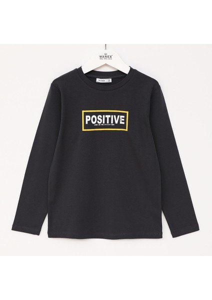 Erkek Çocuk Uzun Kol Sweat - 16702 - Füme