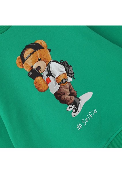 Erkek Çocuk Şardonlu Uzun Kol Sweat - 16688 - Yeşil fiyatları