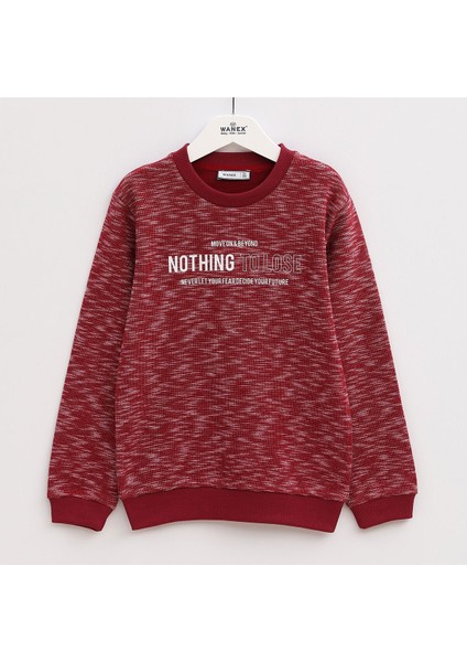 Erkek Çocuk Uzun Kol Sweat - 15614 - Bordo