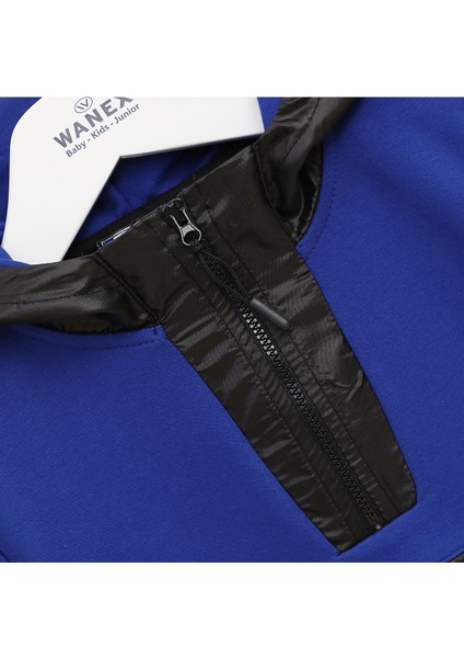 Erkek Çocuk Kapüşonlu Cepli Fermuar Yaka Sweatshirt - 15961 - Kırmızı fiyatları