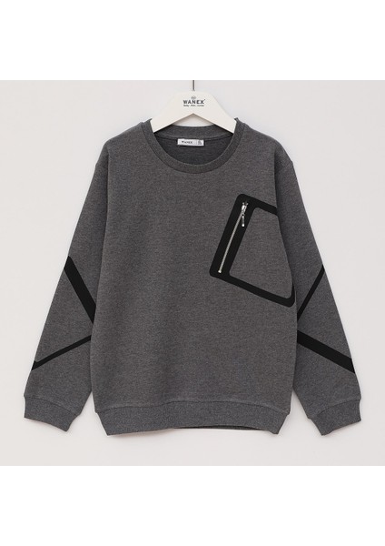 Erkek Çocuk Uzun Kol Sweat - 16600 - Siyah