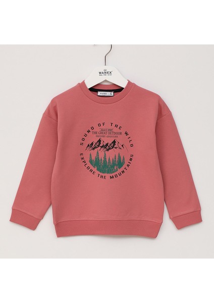 Erkek Çocuk Uzun Kol Sweat - 16598 - Pudra