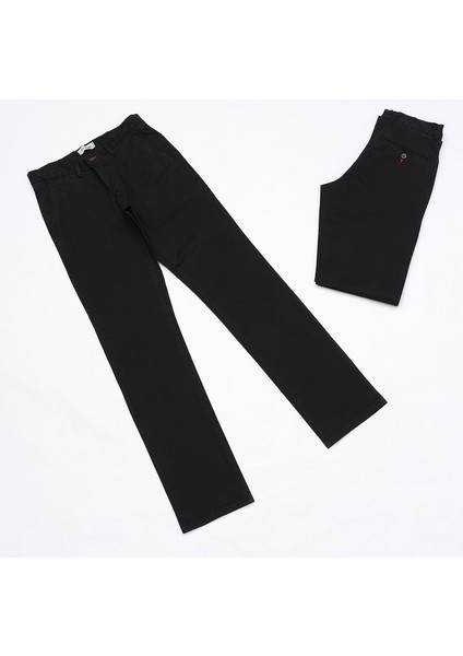 Chino Düz Erkek Pantolon - PT-241 - Siyah