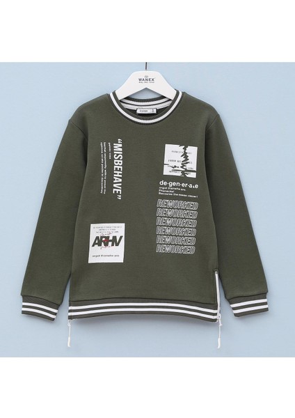 Erkek Çocuk Uzun Kol Sweat - 15429 - Haki