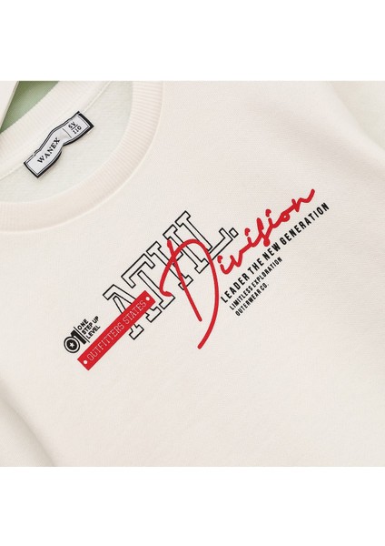 Erkek Çocuk Şardonlu Uzun Kol Sweat - 16516 - Vanilya modelleri