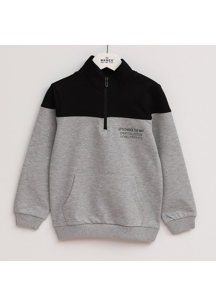 Erkek Çocuk Uzun Kol Sweat - 15976 - Melanj indirimleri