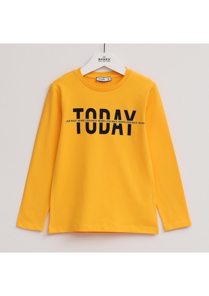 Erkek Çocuk Uzun Kol Tişört - 16060 - Sarı