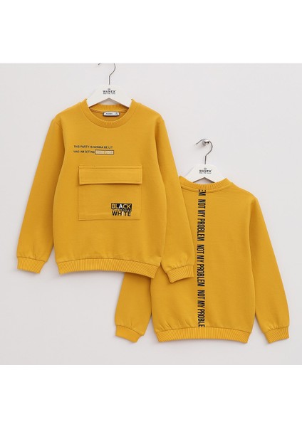 Erkek Çocuk Uzun Kol Sweat - 15974 - Siyah