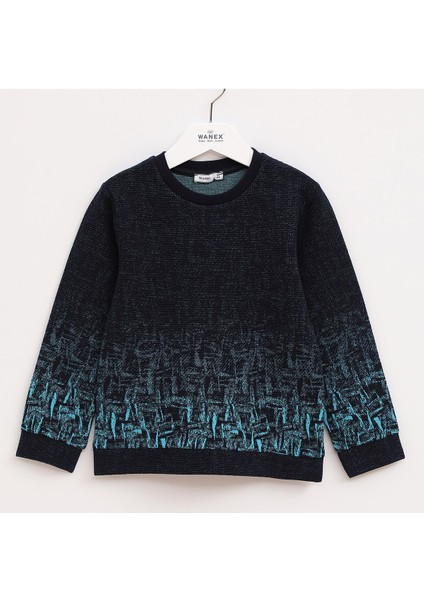 Erkek Çocuk Uzun Kol Sweat - 15960-1 - Turkuaz