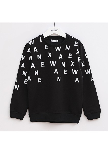 Erkek Çocuk Uzun Kol Sweat - 15736 - Siyah