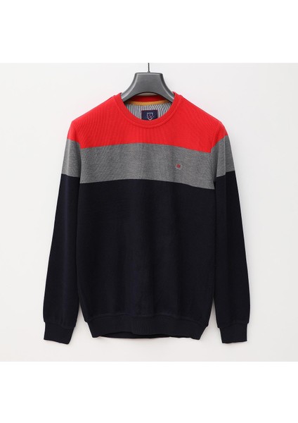 Erkek Uzun Kol Çizgili Sweat - CZT-123 - Safran