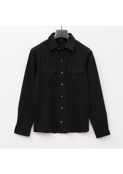 Fit Erkek Uzun Kol Gömlek - DJG-1005 - Siyah