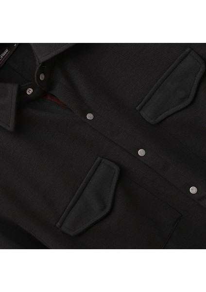 Fit Erkek Uzun Kol Gömlek - DJG-1005 - Siyah