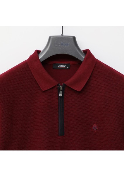 Erkek Polo Yaka Uzun Kol Triko - KPP-2801 - Bordo