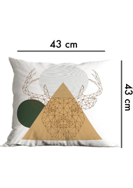 6'lı Çift Tarafı 3D Dijital Baskılı Dikdörtgen 30X50 ve 43X43 Kare Kırlent Kılıfı Seti