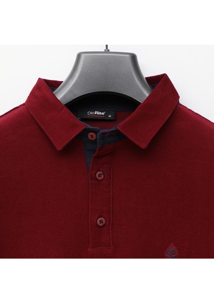 Erkek Uzun Kol Polo Yaka Sweat - PPS-2502 - Bordo
