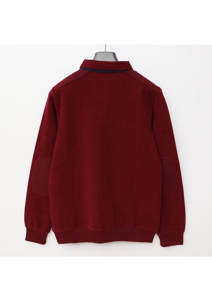Erkek Uzun Kol Polo Yaka Sweat - PPS-2502 - Bordo