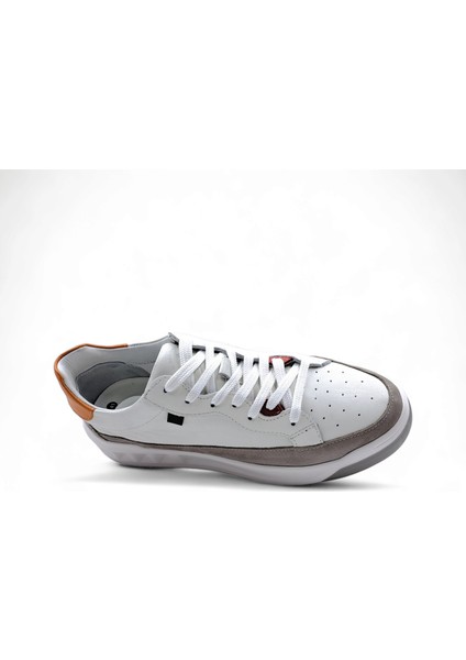M1456 Deri Erkek Krem Sneaker Ayakkabı