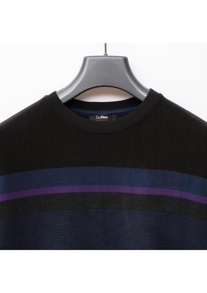 Erkek Uzun Kol Bisiklet Yaka Sweat - DSR-3204 - Siyah - Marine fiyatları