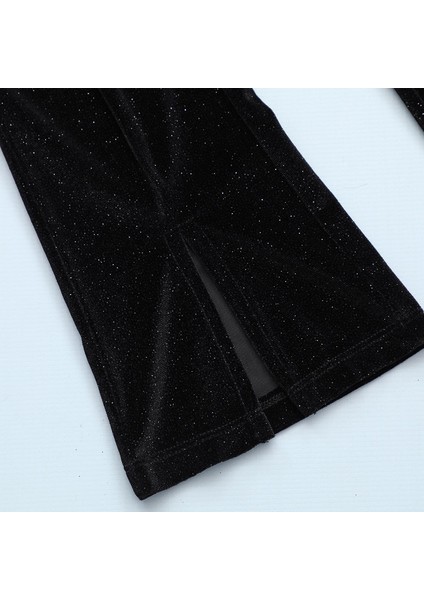 Kız Çocuk Premium Ispanyol Paça Pantolon - 018 - Siyah modelleri