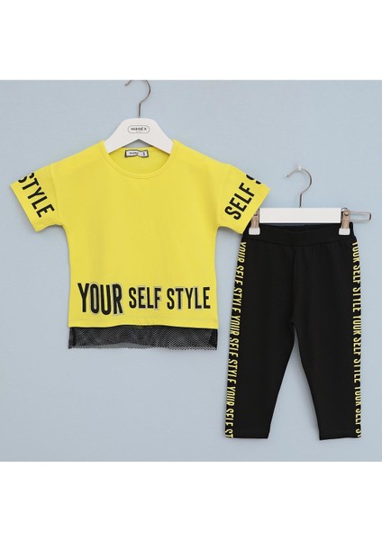 Kız Çocuk Kısa Kol Tişört & Tayt Takım - 21895 - Açık Mint fırsatları