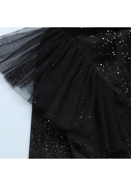 Kız Çocuk Uzun Kol Premium Tüllü Bluz - 003 - Siyah fiyatları