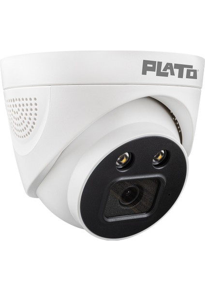 Plato PL-22996 5mp Color Mikrofonlu Ses Kayıtlı 3.6 mm 2 Atom LED Ahd Dome Kamera Güvenlik Kamerası Gece Görüşlü